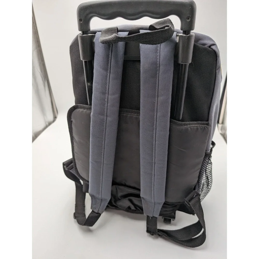 Vintage Yu Gi Oh  ENTER THE SHADOW REALM ROLLING BACKPACK  BLACK YUGIOH BOOK BAG